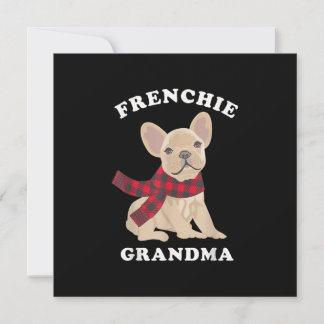 Cartes Pour Fêtes Annuelles Cadeau de grand-mère Frenchie  Famille de Noël Bou