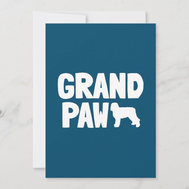 Cartes Pour Fêtes Annuelles Cadeau de grand-père grand-papa chien Newfypoo (Devant)