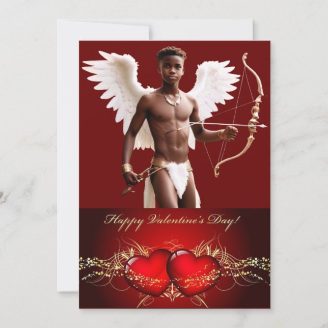 Cartes Pour Fêtes Annuelles Cadeau de la Saint-Valentin personnalisé Cupidon n (Devant)