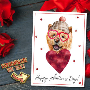 Cartes Pour Fêtes Annuelles Cadeau de la Saint-Valentin pour amateur de chien 