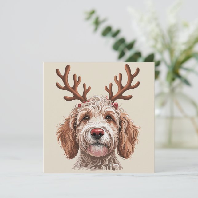 Cartes Pour Fêtes Annuelles Cadeau de maman de chien amateur de Noël Goldendoo (Debout devant)