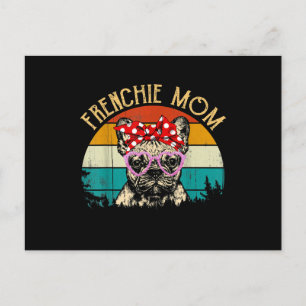 Cartes Pour Fêtes Annuelles Cadeau de maman Frenchie Style Rétro Vintage Boule