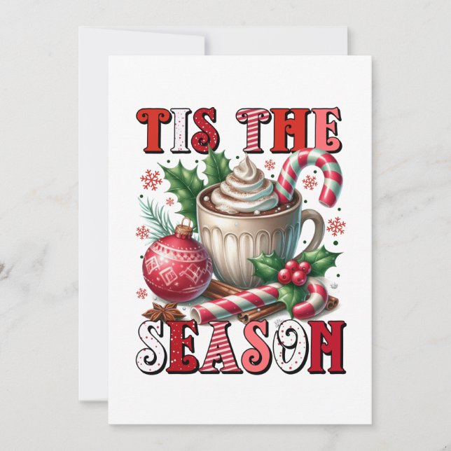 Cartes Pour Fêtes Annuelles Cadeau De Noël C'Est La Saison Coca Chaud (Devant)