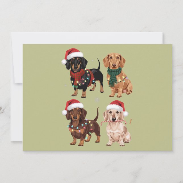 Cartes Pour Fêtes Annuelles Cadeau de Noël de maman chien amateur de dachshund (Devant)