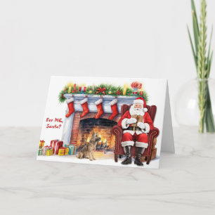 Cartes Pour Fêtes Annuelles Cadeau de Noël du chien Berger Picard de Noël