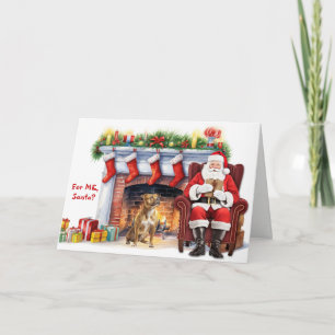 Cartes Pour Fêtes Annuelles Cadeau de Noël du Staffordshire Terrier pour Noël