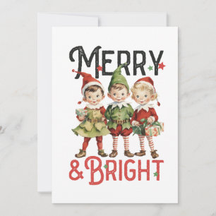Cartes Pour Fêtes Annuelles Cadeau de Noël Joyeux et Lumineux