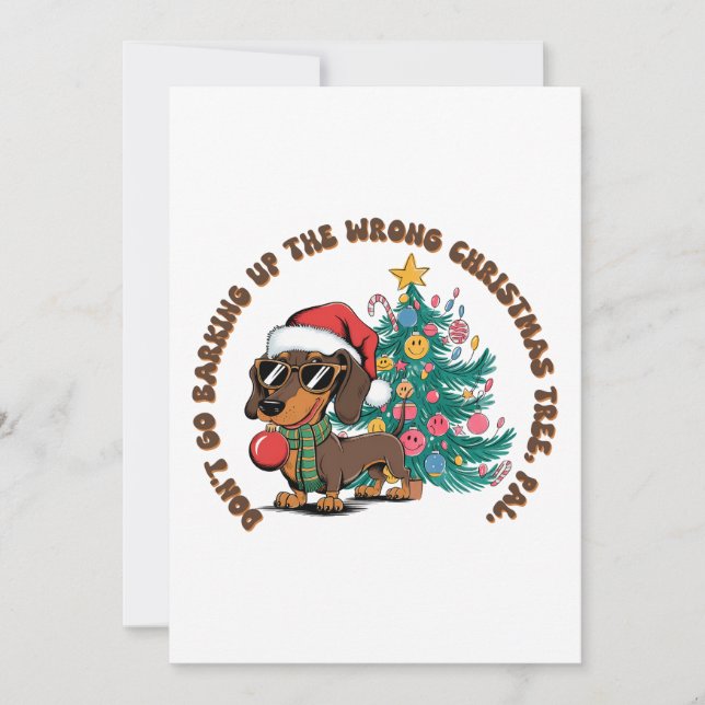 Cartes Pour Fêtes Annuelles Cadeau de Noël Ne Partez pas aboyer (Devant)