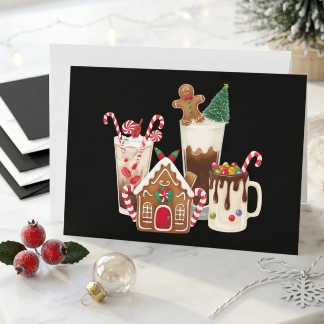Cartes Pour Fêtes Annuelles Cadeau de Noël pour amateur de café au pain d'épic (Créateur téléchargé)