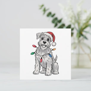 Cartes Pour Fêtes Annuelles Cadeau de Noël pour amateur de Miniature Schnauzer