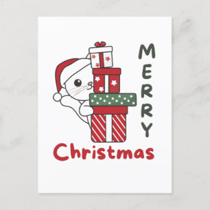 Cartes Pour Fêtes Annuelles Cadeau de Noël pour chat Animaux d'hiver Chats