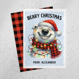 Cartes Pour Fêtes Annuelles Cadeau de Noël pour les enfants de la classe ours