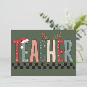 Cartes Pour Fêtes Annuelles Cadeau de Noël pour les enseignants Fête d'hiver