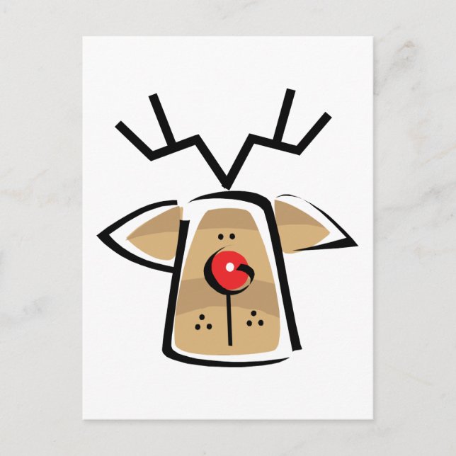 Cartes Pour Fêtes Annuelles Cadeau de Noël Reindeer (Devant)