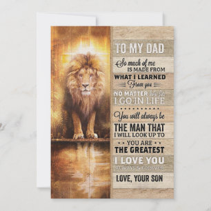 Cartes Pour Fêtes Annuelles Cadeau de père à mon papa je t'aime tellement