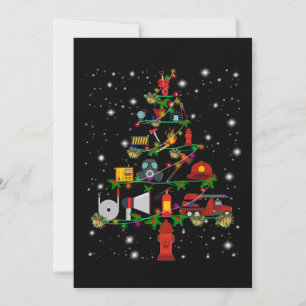 Cartes Pour Fêtes Annuelles Cadeau de pompier  Joyeux pompier de Noël Fun