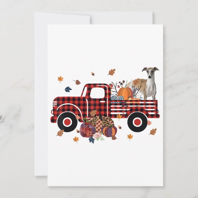 Cartes Pour Fêtes Annuelles Cadeau de Thanksgiving Halloween camion citrouille (Devant)