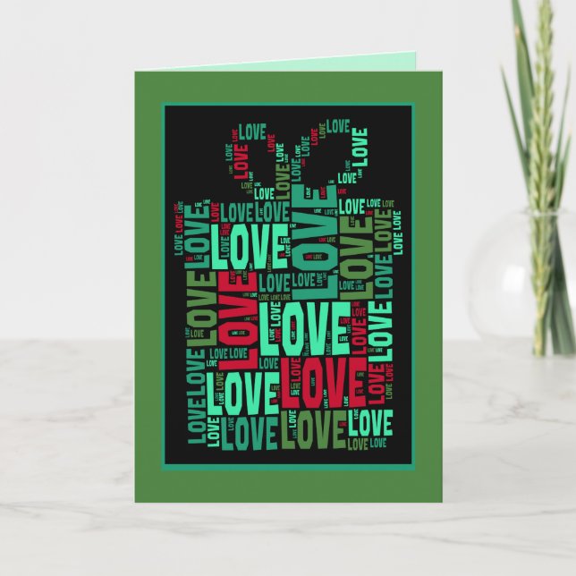 Cartes Pour Fêtes Annuelles Cadeau de vacances d'amour Blank Greeting (Devant)