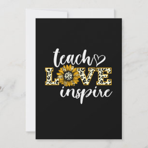 Cartes Pour Fêtes Annuelles Cadeau d'enseignant Enseigner Amour Inspirer Léopa
