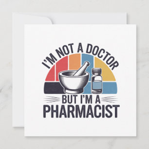 Cartes Pour Fêtes Annuelles Cadeau design coloré Vintage rétro pour pharmacien