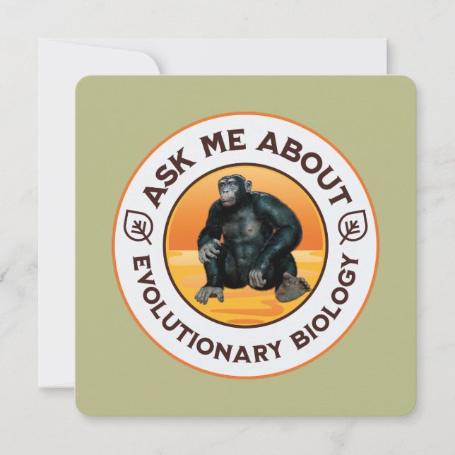Cartes Pour Fêtes Annuelles Cadeau d'humour sur l'évolution pour professeur de (Devant)
