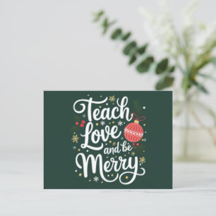 Cartes Pour Fêtes Annuelles Cadeau drôle pour professeur de Noël Enseigner l'a