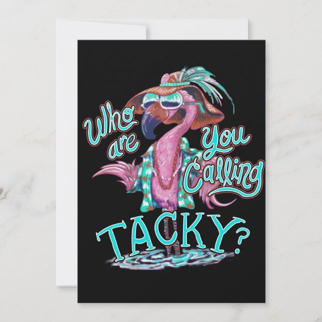 Cartes Pour Fêtes Annuelles Cadeau Flamant rose | Qui appelez-vous le Flamant  (Devant)