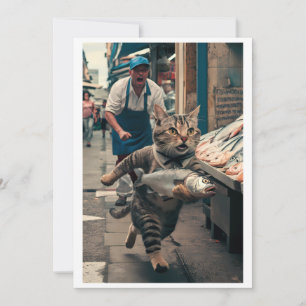 Cartes Pour Fêtes Annuelles Cadeau personnalisé : photo Whimsical 'Fishy Fiasc