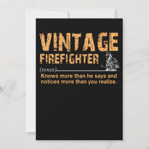 Cartes Pour Fêtes Annuelles Cadeau pompier Vintage Firefighter Funny