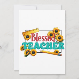 Cartes Pour Fêtes Annuelles Cadeau pour Enseignant Enseignant Bienheureux