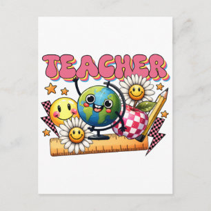Cartes Pour Fêtes Annuelles Cadeau pour Enseignant Enseignant Floral