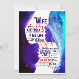 Cartes Pour Fêtes Annuelles Cadeau pour femme   Lettre à ma femme amour de mon