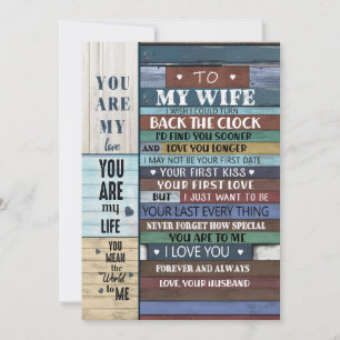 Cartes Pour Fêtes Annuelles Cadeau pour ma Femme   Lettre à ma Femme Amour de 