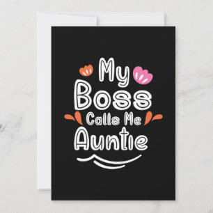 Cartes Pour Fêtes Annuelles Cadeau pour ma mère que mon patron appelle Tante