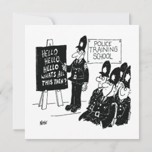 Cartes Pour Fêtes Annuelles Cadeau pour un policier britannique - Dessin animé