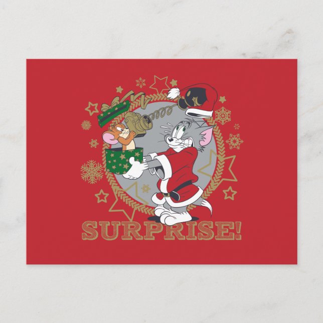 Cartes Pour Fêtes Annuelles Cadeau Surprise Tom et Jerry (Devant)