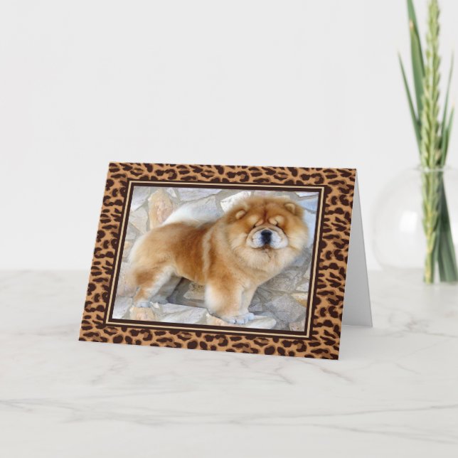Cartes Pour Fêtes Annuelles Cadeaux Chow Chow Pawprints (Devant)