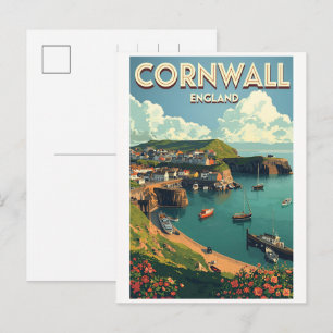 Cartes Pour Fêtes Annuelles Cadeaux de falaises du comté de Cornouailles vinta