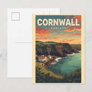 Cartes Pour Fêtes Annuelles Cadeaux de falaises du comté de Cornouailles vinta