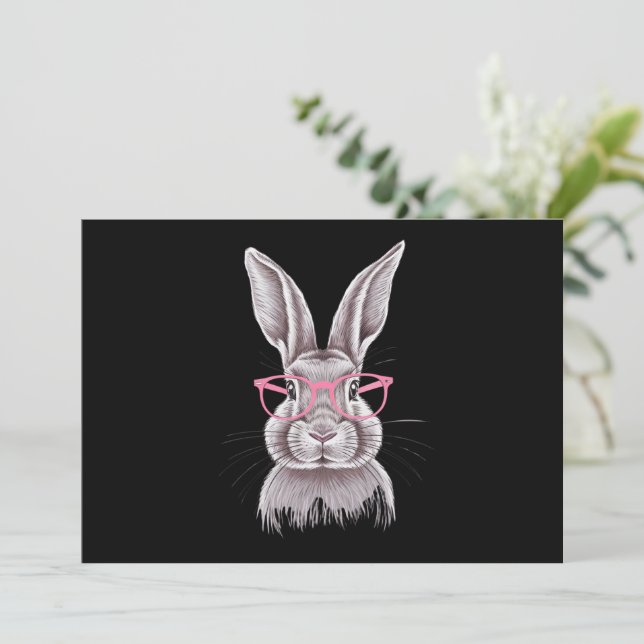 Cartes Pour Fêtes Annuelles Cadeaux de famille mignons Funny Bunny Pâques  (Debout devant)