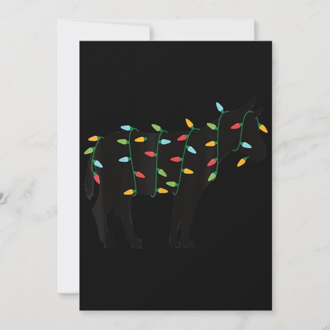 Cartes Pour Fêtes Annuelles Cadeaux de Noël Âne Zoo Amoureux des Animaux (Devant)