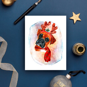 Cartes Pour Fêtes Annuelles Cadeaux de Noël Boxer pour les amateurs de chiens