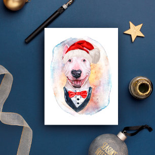 Cartes Pour Fêtes Annuelles Cadeaux de Noël Bull Terrier pour les amateurs de