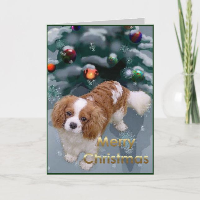 Cartes Pour Fêtes Annuelles Cadeaux de Noël Cavalier King Charles Spaniel (Devant)