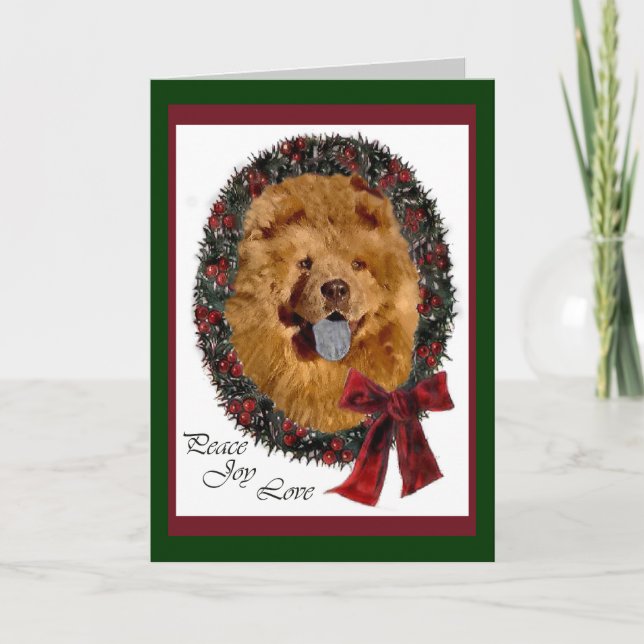 Cartes Pour Fêtes Annuelles Cadeaux de Noël Chow Chow (Devant)