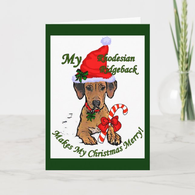 Cartes Pour Fêtes Annuelles Cadeaux de Noël de Rhodesian Ridgeback (Devant)