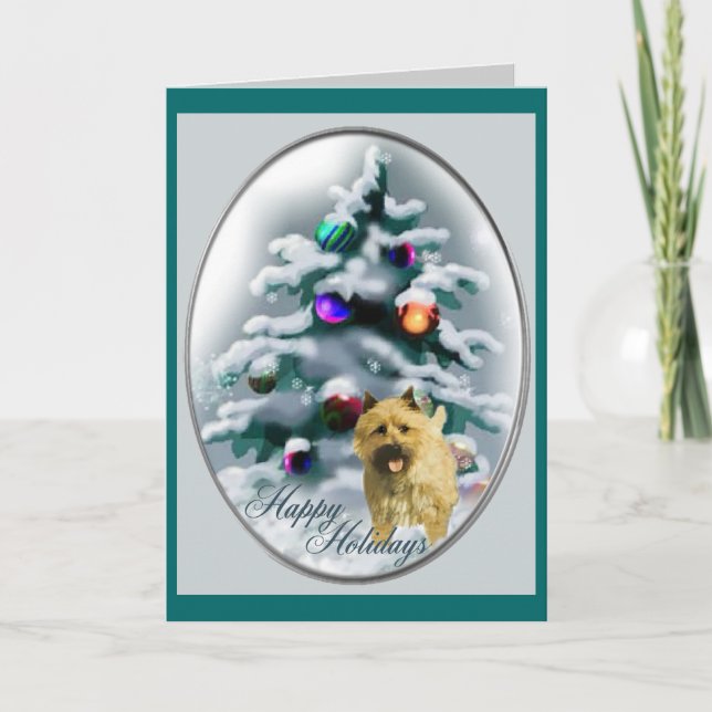 Cartes Pour Fêtes Annuelles Cadeaux de Noël de Terrier de cairn (Devant)
