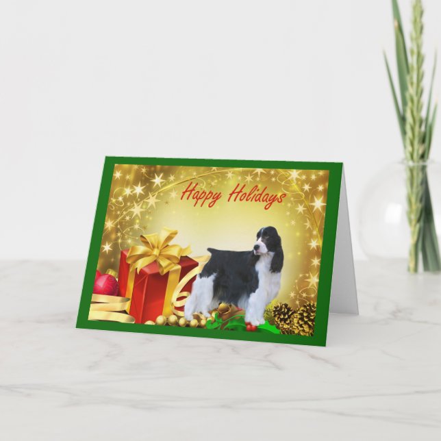 Cartes Pour Fêtes Annuelles Cadeaux de Noël Espagnol Springer anglais (Devant)