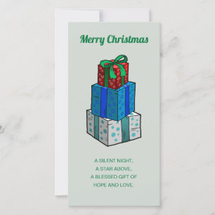 Cartes Pour Fêtes Annuelles Cadeaux de Noël et une nuit silencieuse