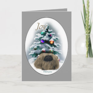 Cartes Pour Fêtes Annuelles Cadeaux de Noël Pekingese